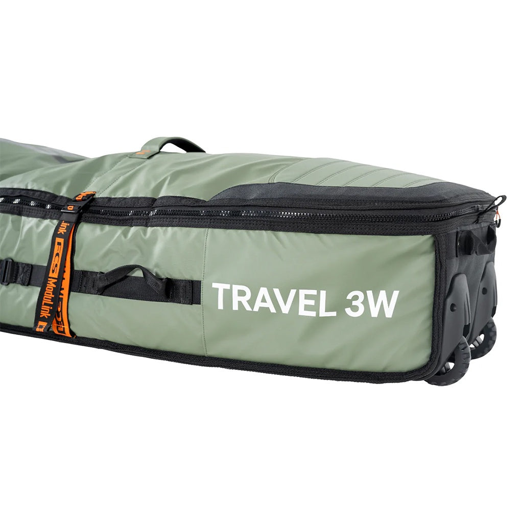 FCS | 6'7" GO-Light Travel 3 Shortboard / Fish Wheelie Triple Surfboard Cover